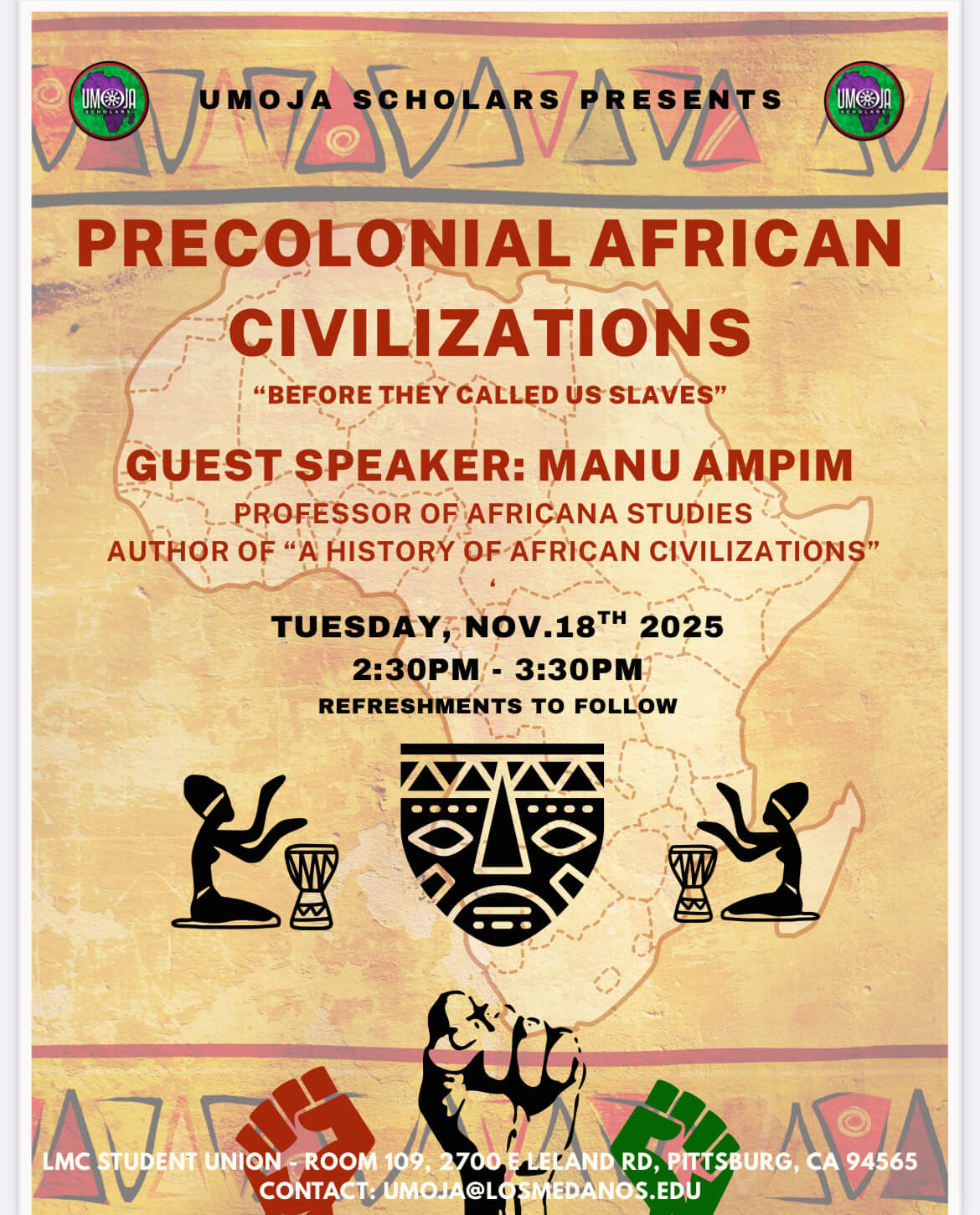 flyer for umoja scholars presentation